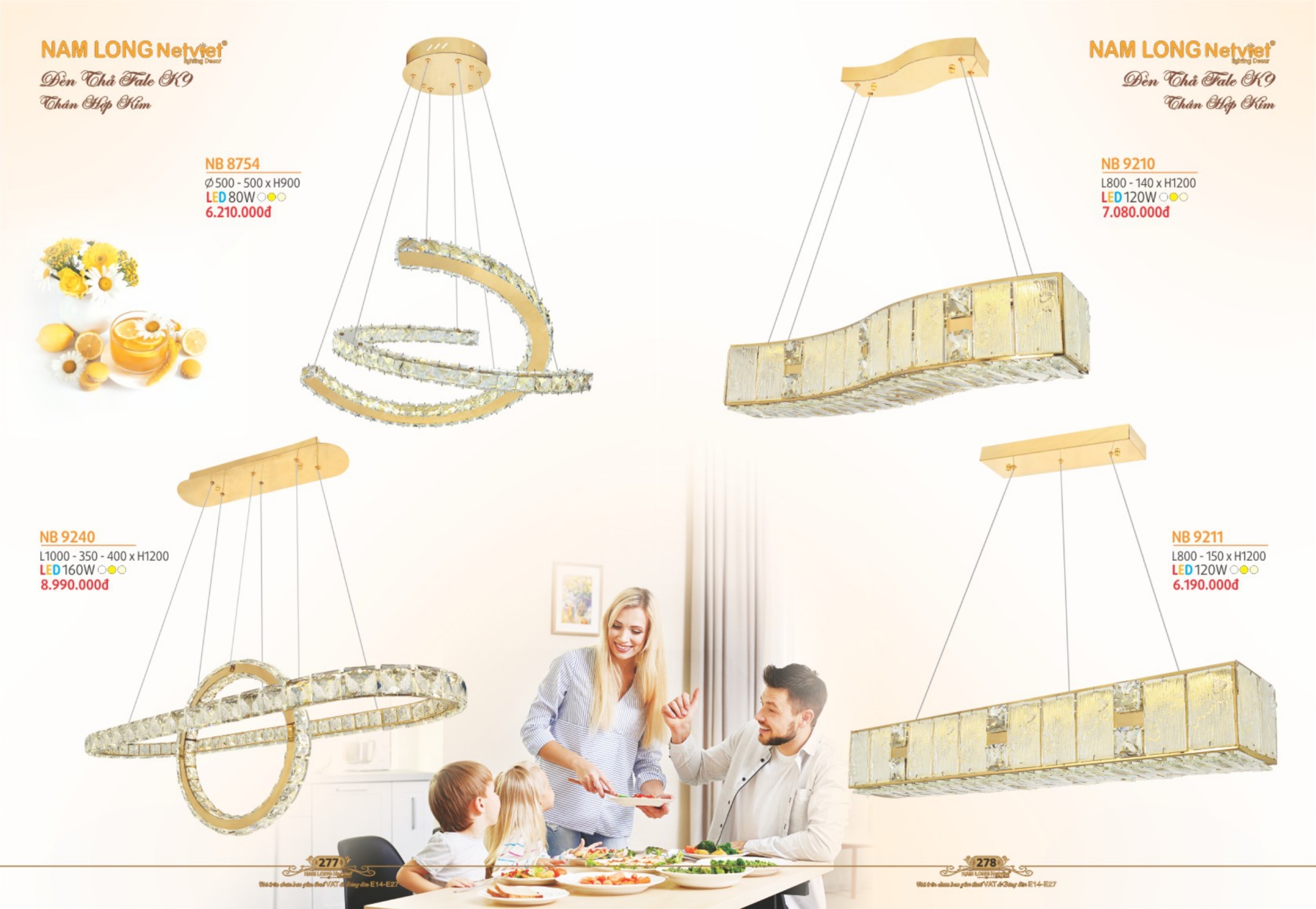 Bảng giá đèn trang trí Nam Long